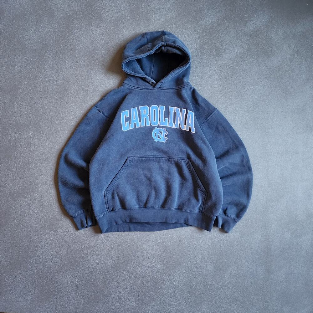 Vintage UNC Tar Heels Navy Champs Pullover Hoodie Large